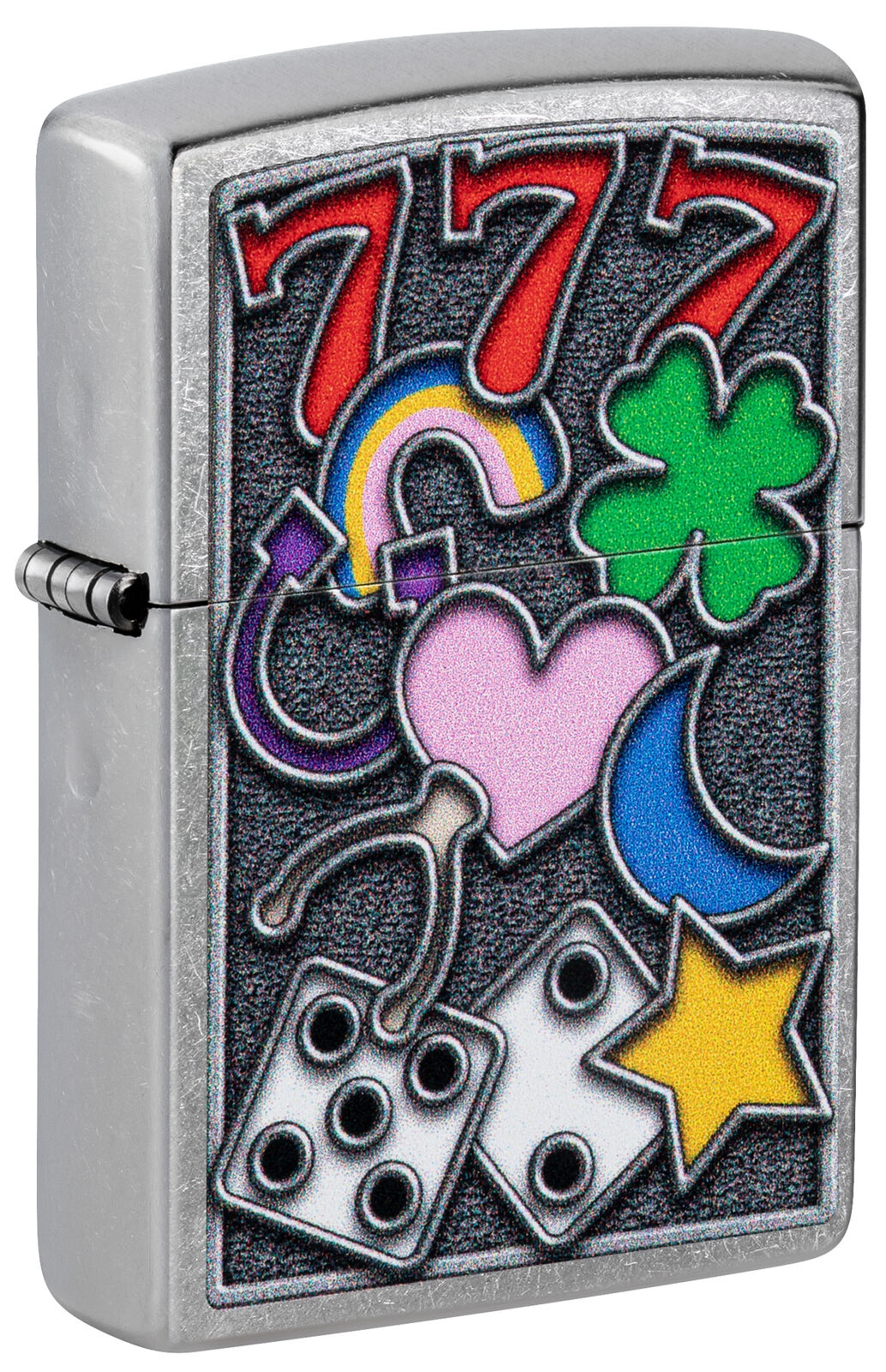 Zippo All Luck Design Street Chrome Windproof Lighter, 48682