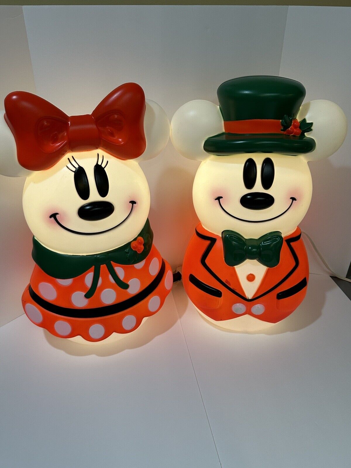 Disney Mickey & Minnie Mouse Christmas Blow Molds Snowman Lowe\'s 2023