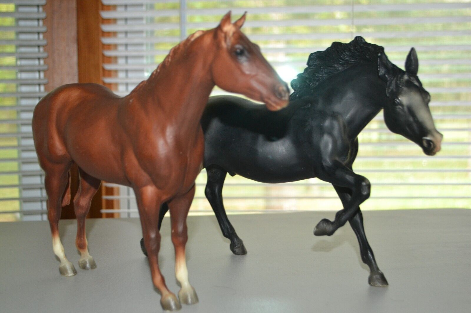 Vintage 1968 & 1976 Breyer Black Appaloosa Black & Brown Stallion (Lot of 2)