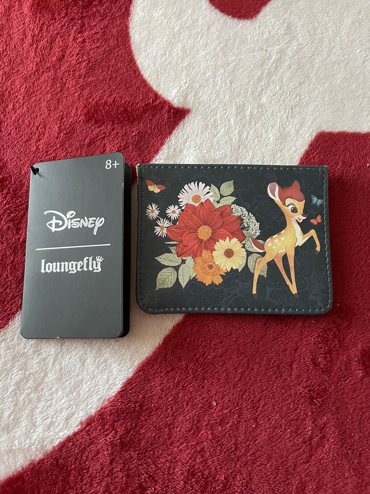 Loungefly Disney Bambi Pose Floral Cardholder ID Slim Wallet