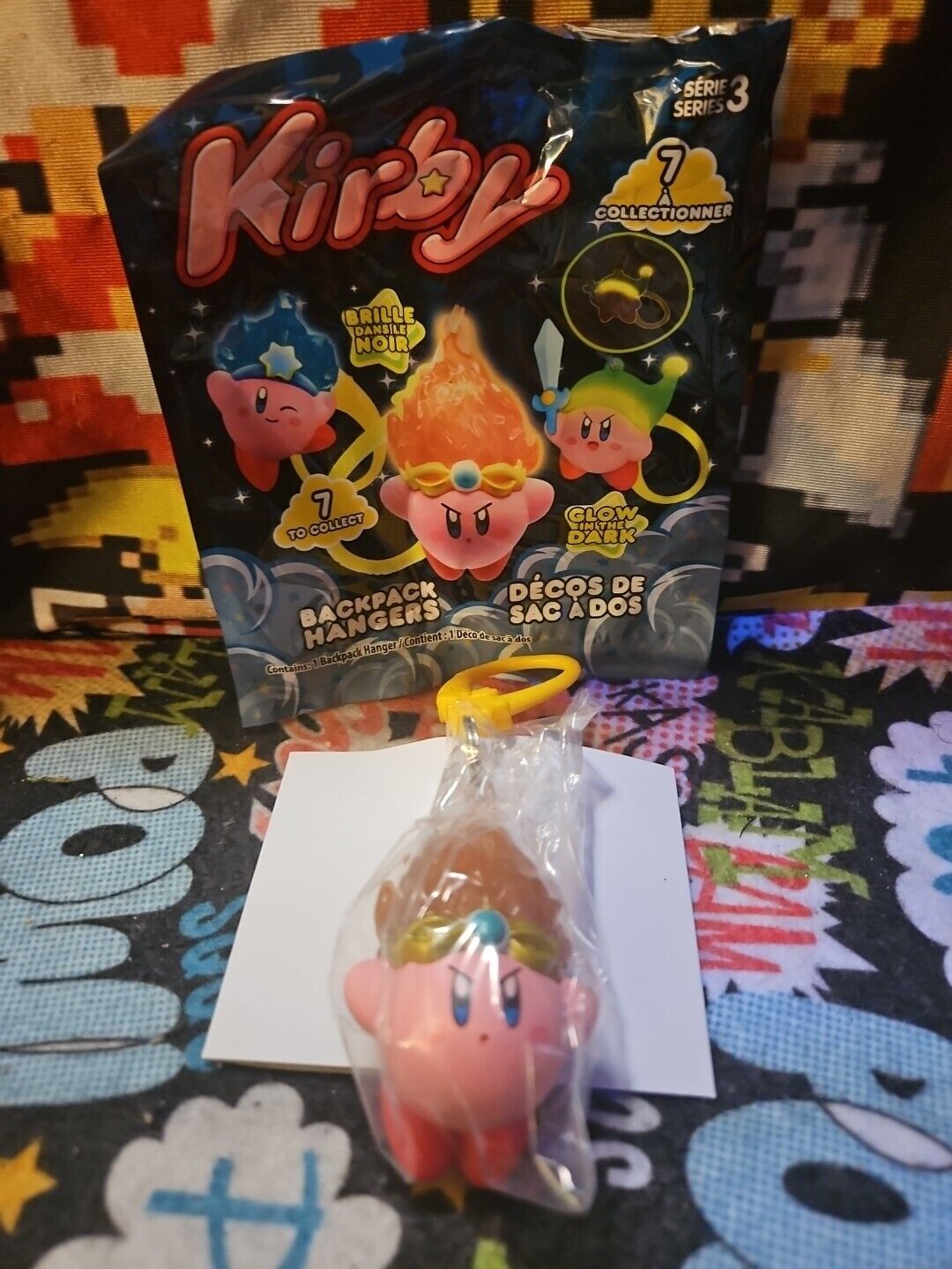 Kirby Backpack Hanger Glow In The Dark Fire Kirby SERIES 3