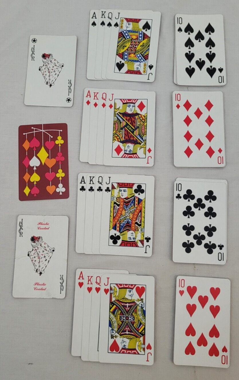 VINTAGE ~ Standard Deck Playing Cards ~ LITHO in U.S.A.  ~ Complete
