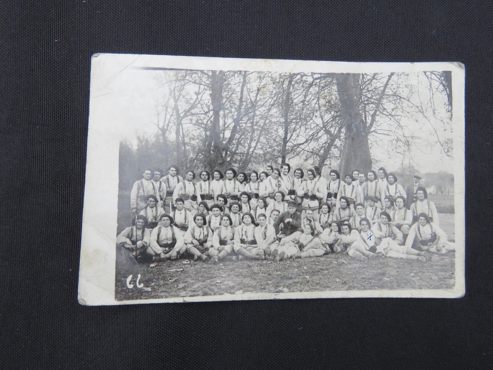 Original pre-WWI RPPC Real Photo Postcard BIG GROUP MEN Armenian