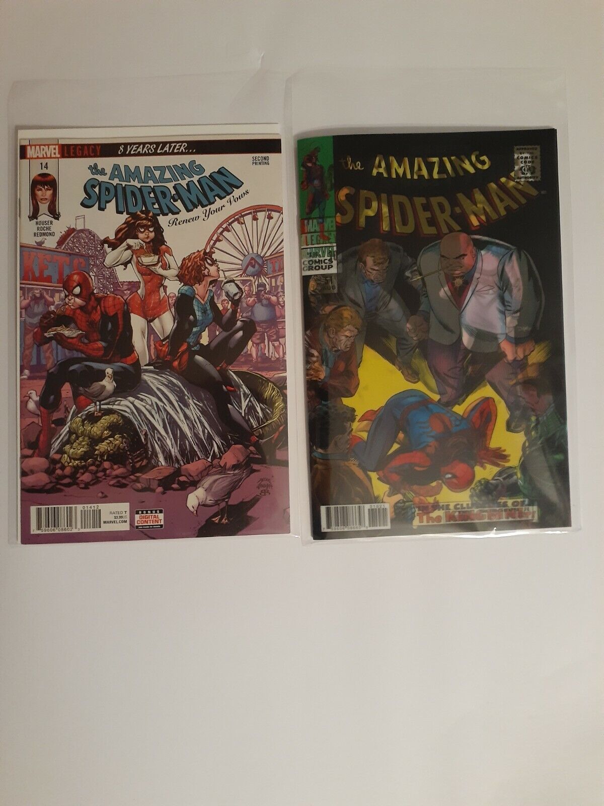 2-The Amazing Spiderman Comic Books Variant 3D #10, #14 New Marvel Legacy