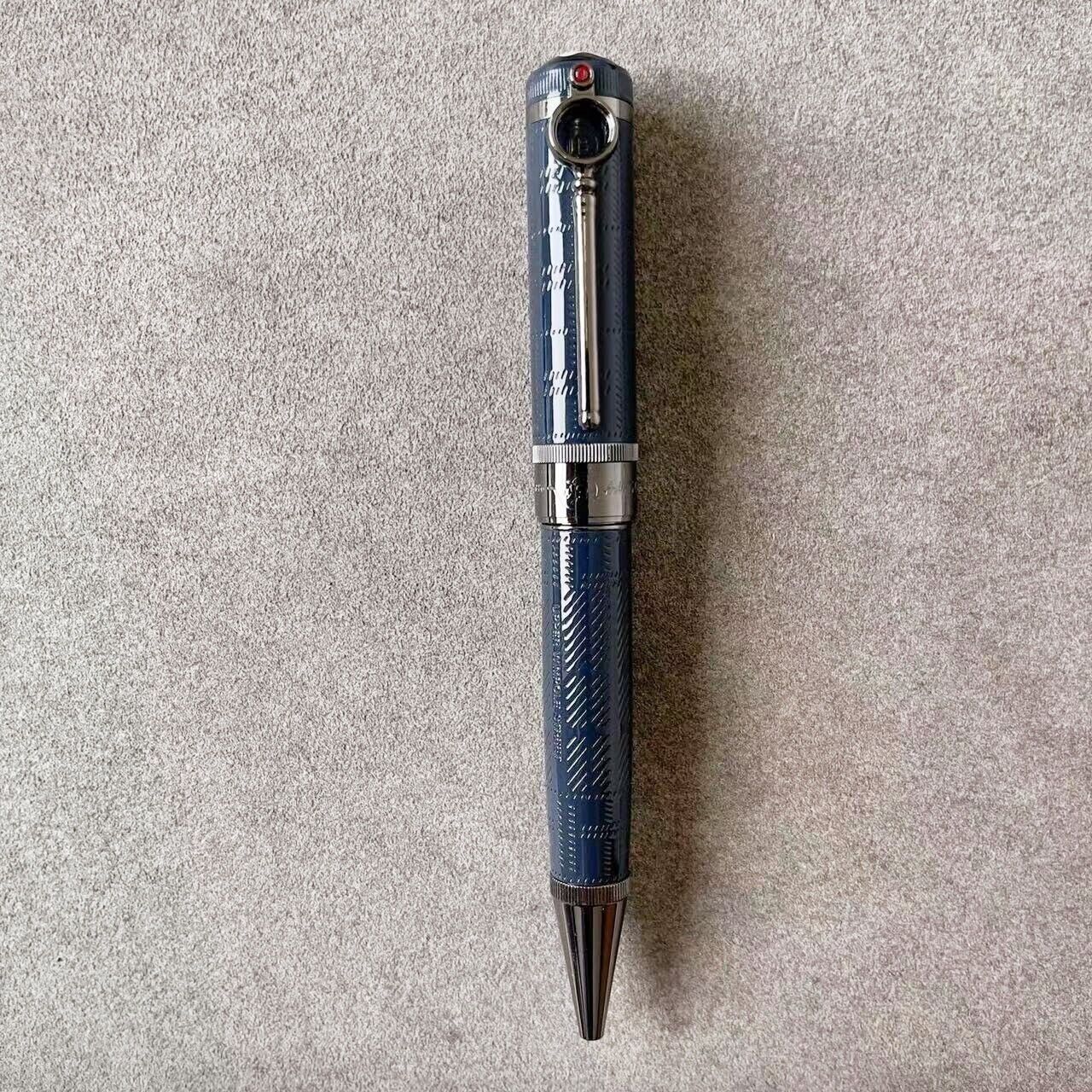 Luxury Great Writers Doyle Series Blue+Grey Clip 0.7mm nib Ballpoint Pen