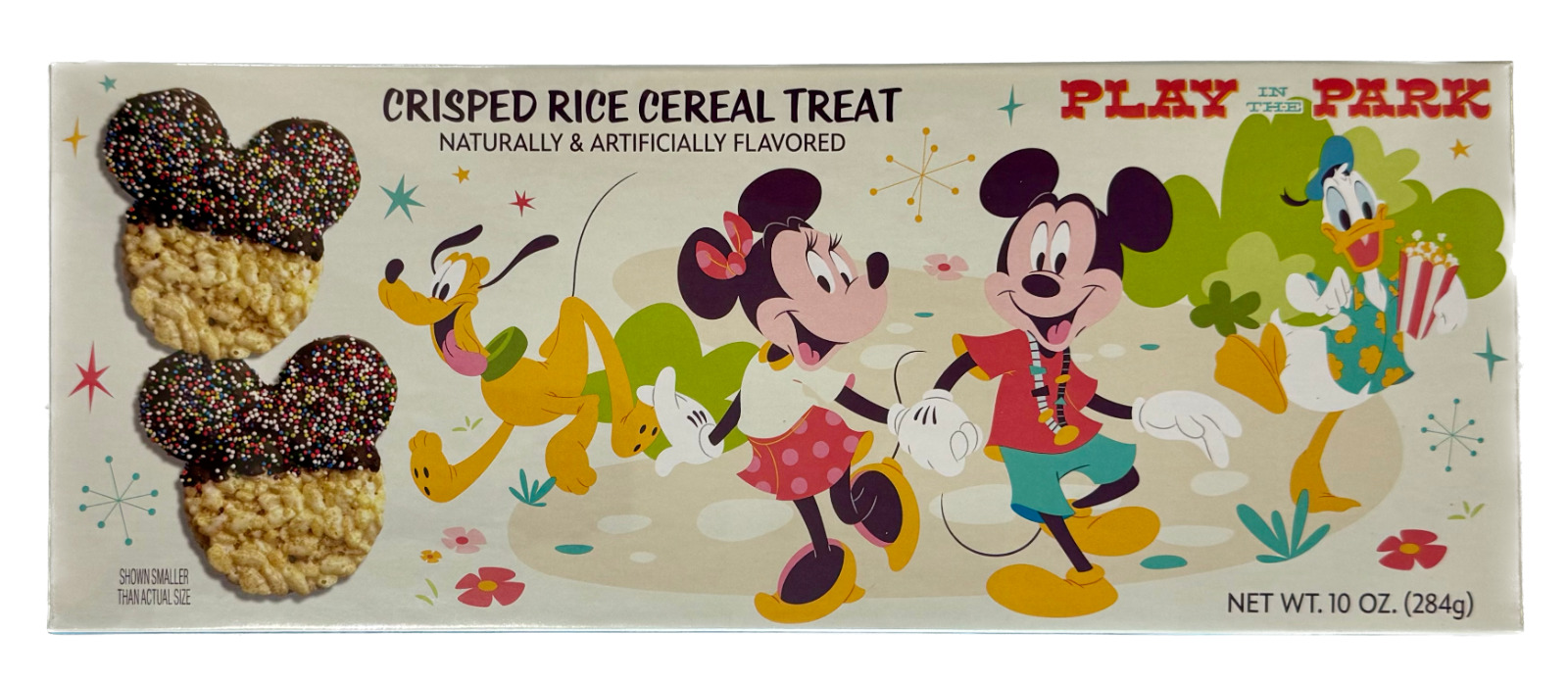 Disney Parks Mickey Chocolate Dipped Crisped Rice Crispy Cereal Treat 10oz Box
