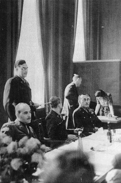 Conference between representatives of the American and Soviet zone- Old Photo 1