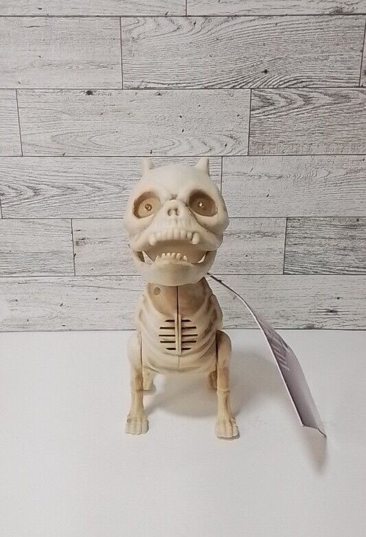 Animated LED Mini Skeleton Dog halloween decoration - NWT