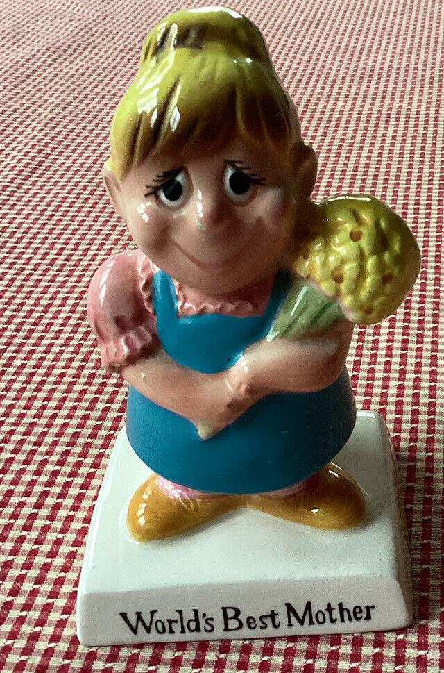 Vintage World’s Best Mother 5.75” Ceramic Mother’s Day Figure by Our Own Import 