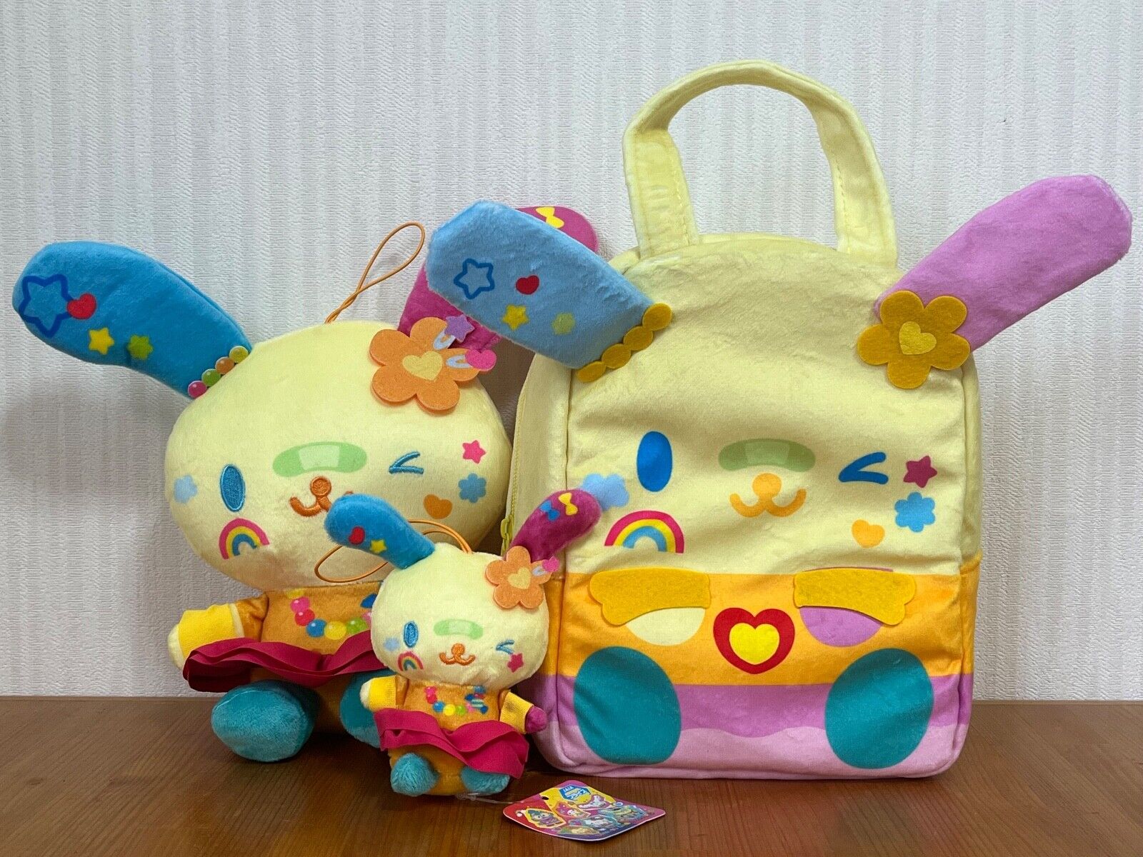 Sanrio Characters Usahana Decora Pop Plush & Mascot & Fluffy Bag Set Eikoh Japan