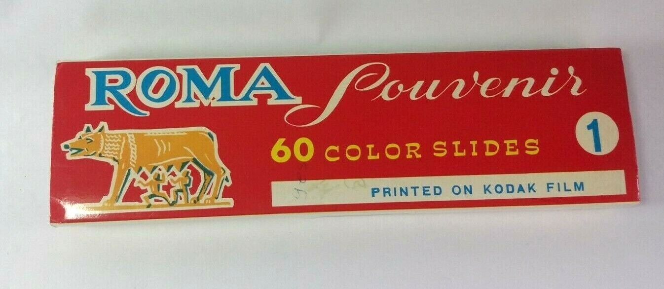 Rome Roma Souvenir 60 Color Slides #1 Printed On Kodak Film Vintage Coliseum
