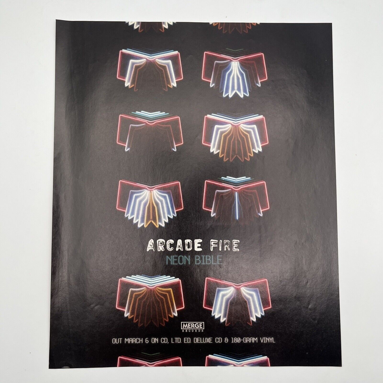Arcade Fire Neon Bible 2007 Promo Print Ad 9\