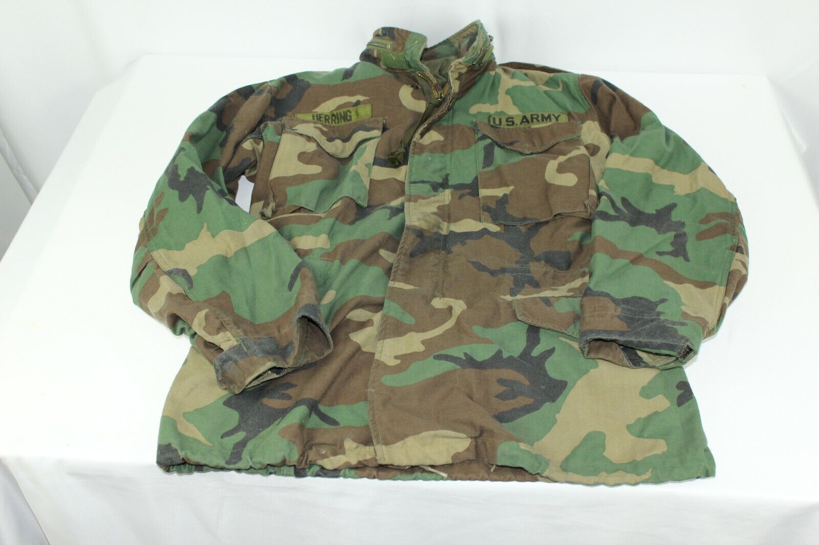 Woodland Camo BDU M-45 Small Long Cold Weather Field Jacket