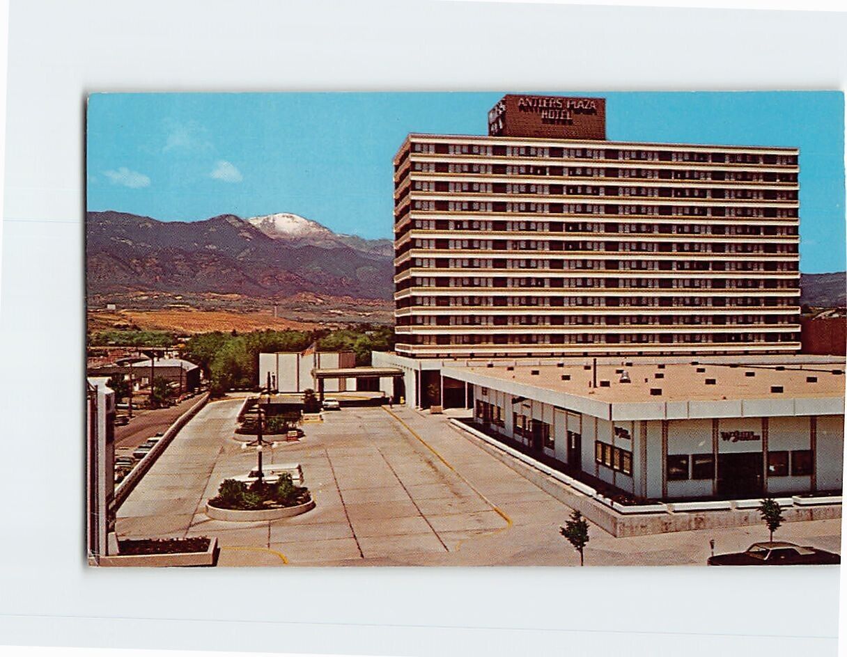 Postcard Antlers Plaza Hotel Downtown Colorado Springs Colorado USA