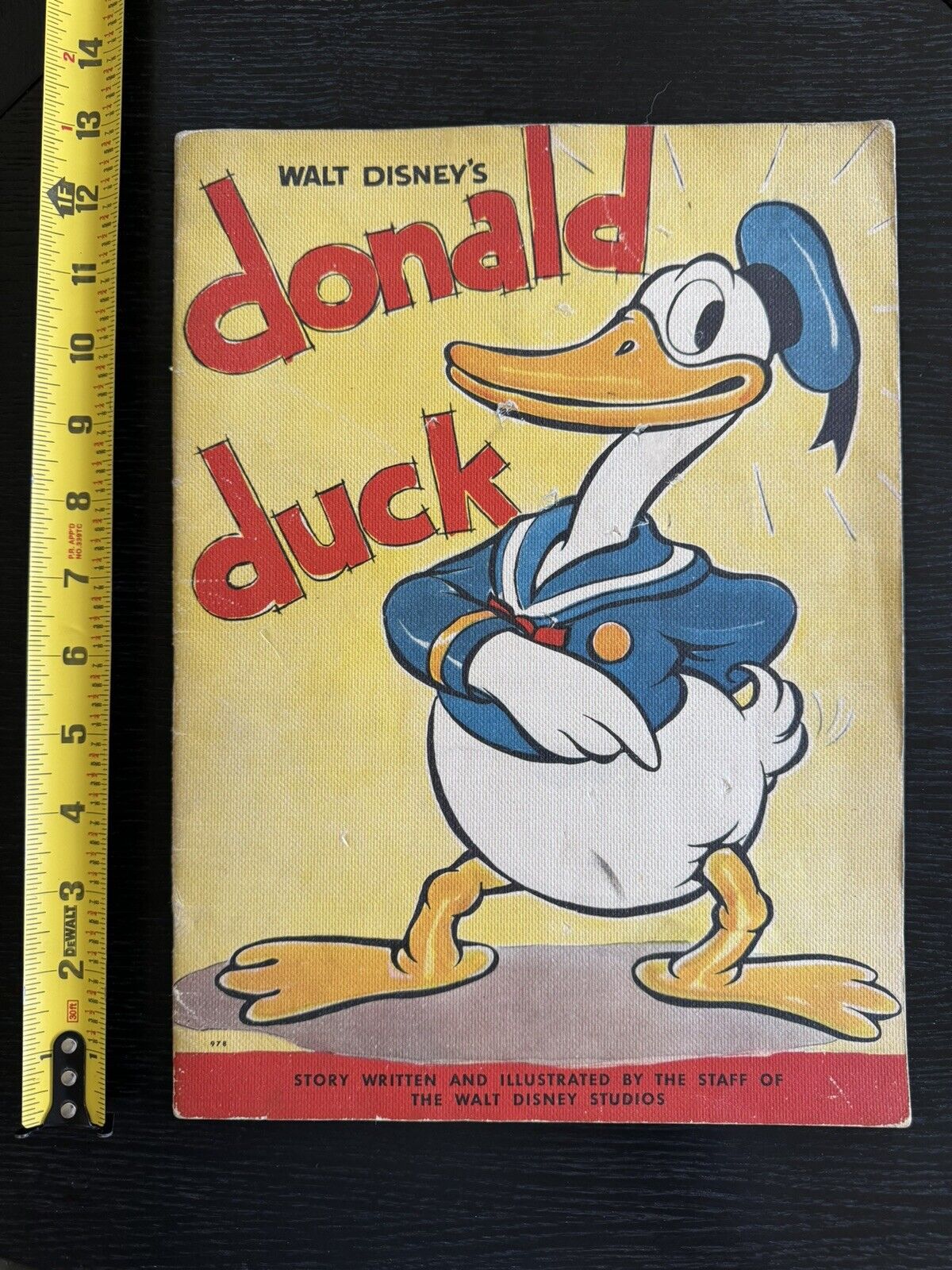 Rare 1935 1st All Donald Duck Book Whitman #978 Linen-like Great Condition 