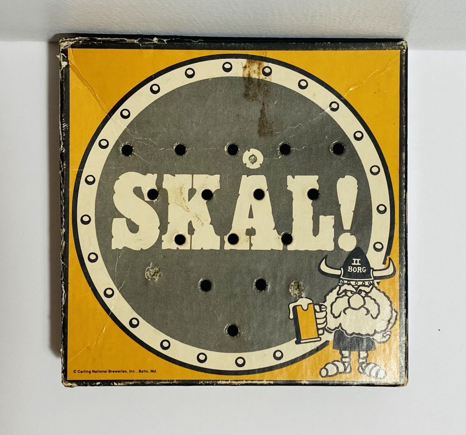 Vintage Tuborg Gold On Tap Carling National Brewery Skal Game Old Stock Skalgame