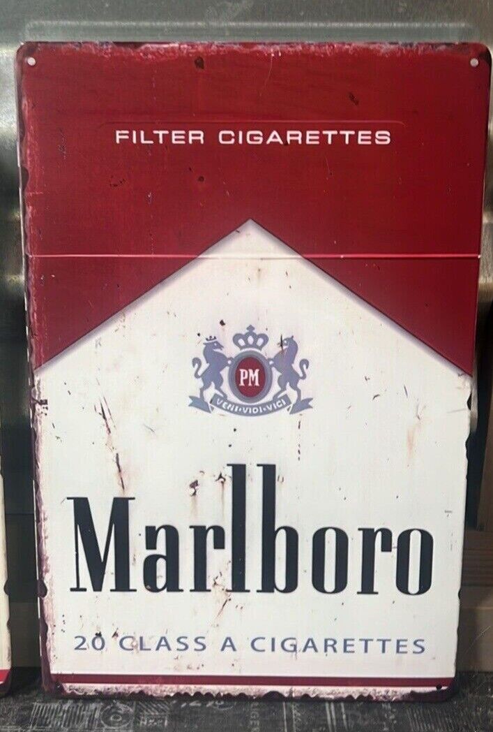 Marlboro Reds Cigarettes Aluminum Sign 8\