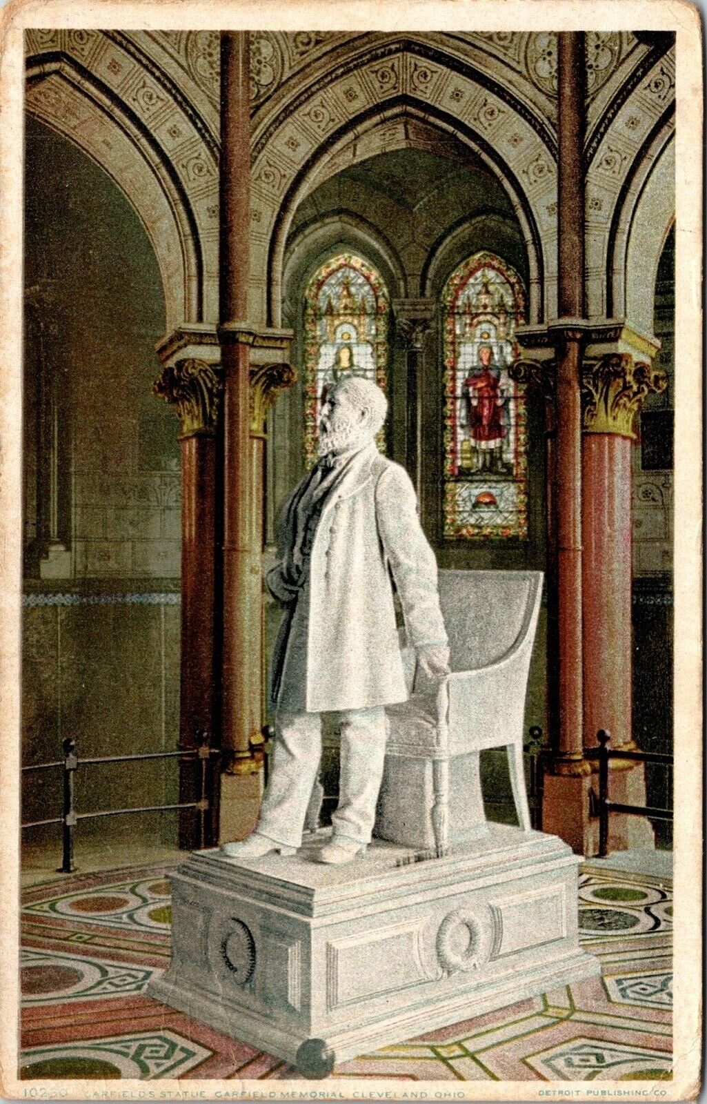 C. 1921 President James Garfield Memorial Statue Cleveland OH VTG Postcard 