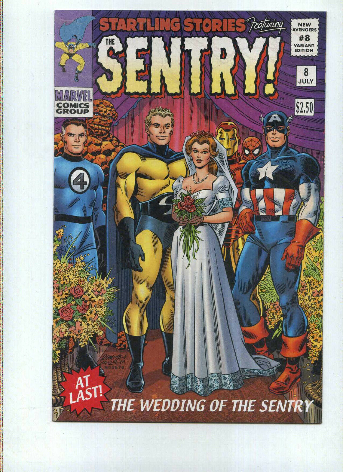 New Avengers 8 2005 John Romita Sr. Sentry wedding variant NM  CBX2