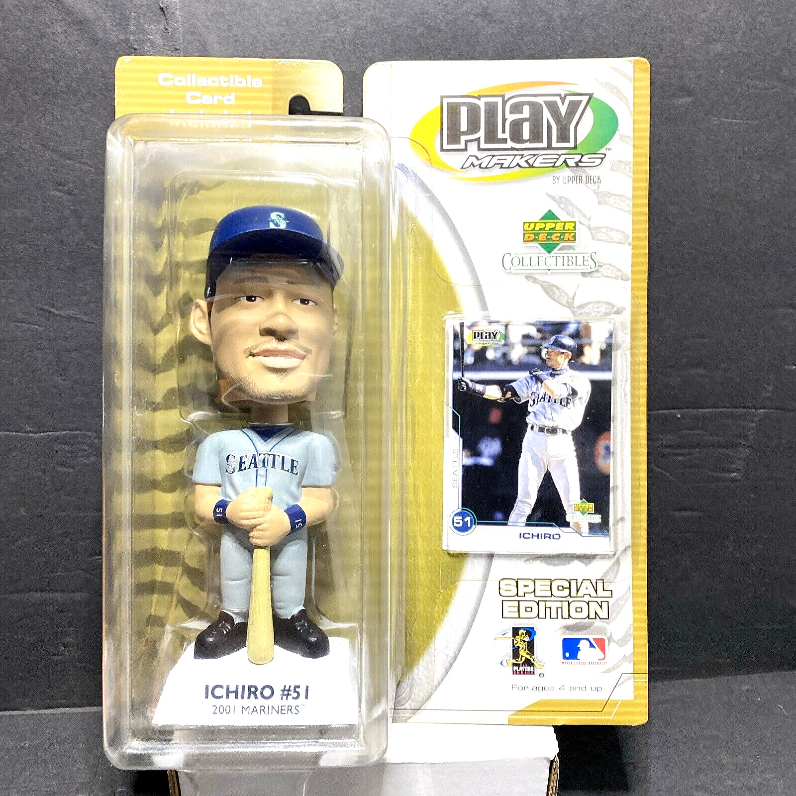  Ichiro Seattle Mariners Bobblehead 2001 Playmakers Special Edition Away Uniform