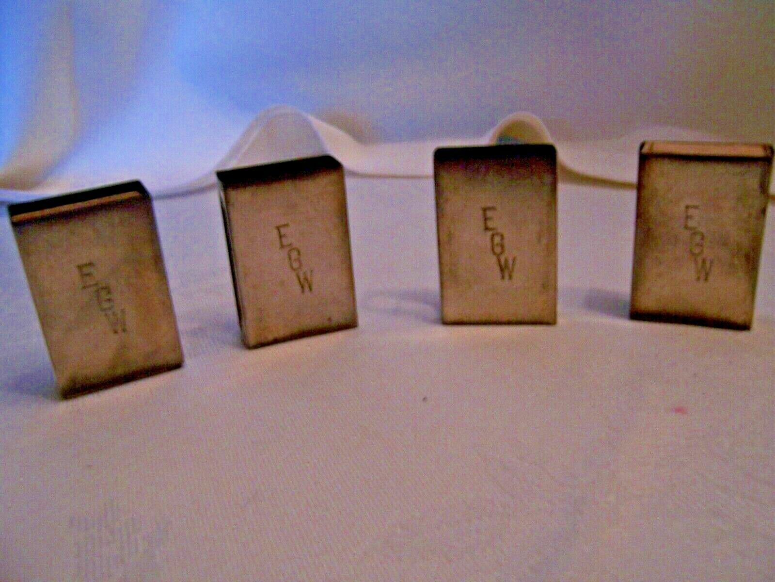 4 VINTAGE STERLING SILVER COVERS W/ SLITS TO STRIKE THE WOOD SWEDISH MATCH BOXES