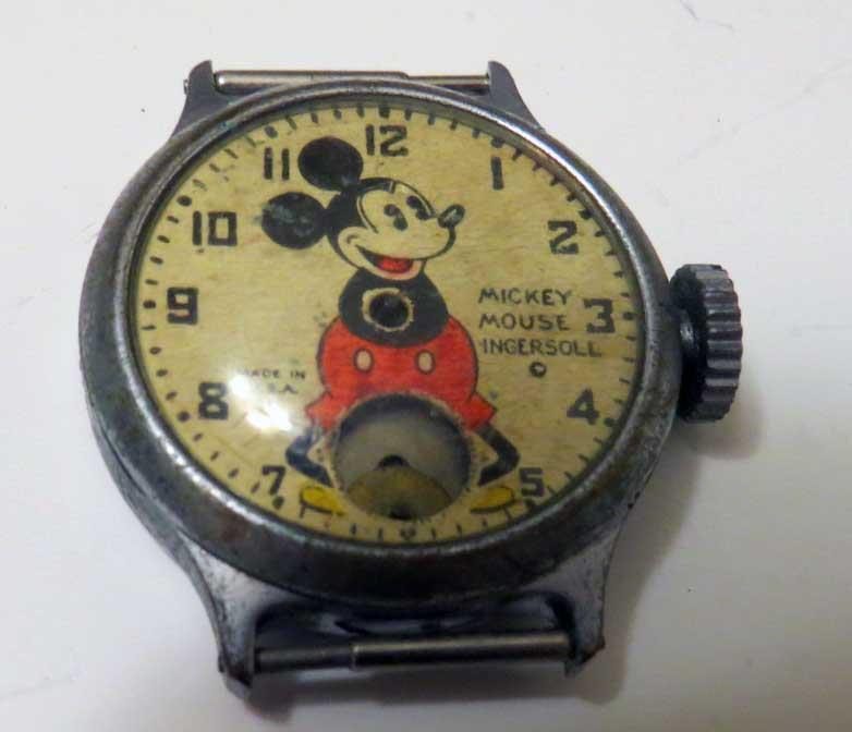1930S INGERSOLL MICKEY MOUSE WATCH FOR PARTS OR REPAIR ONLY