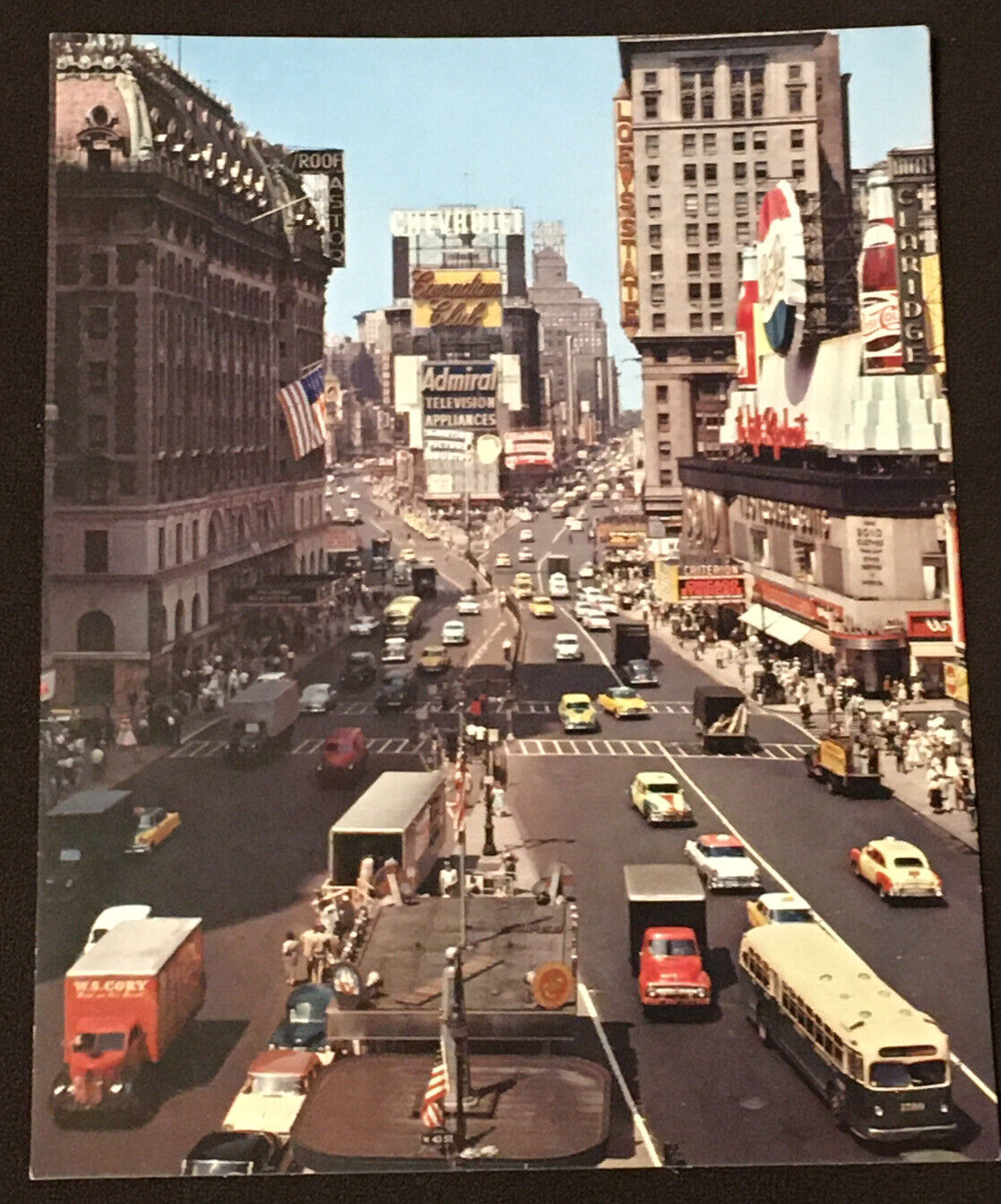 Vintage Unused Times Square New York City Large Postcard Pepsi Signs 5.5x7
