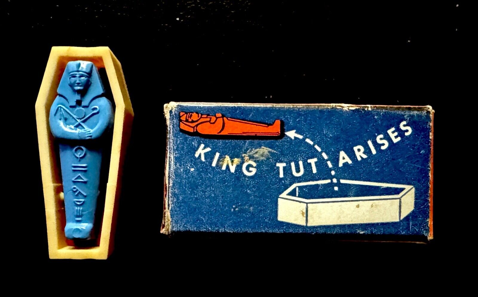 Vintage King Tut Magic Mummy Novelty Toy - with box - late '50's/early '60's