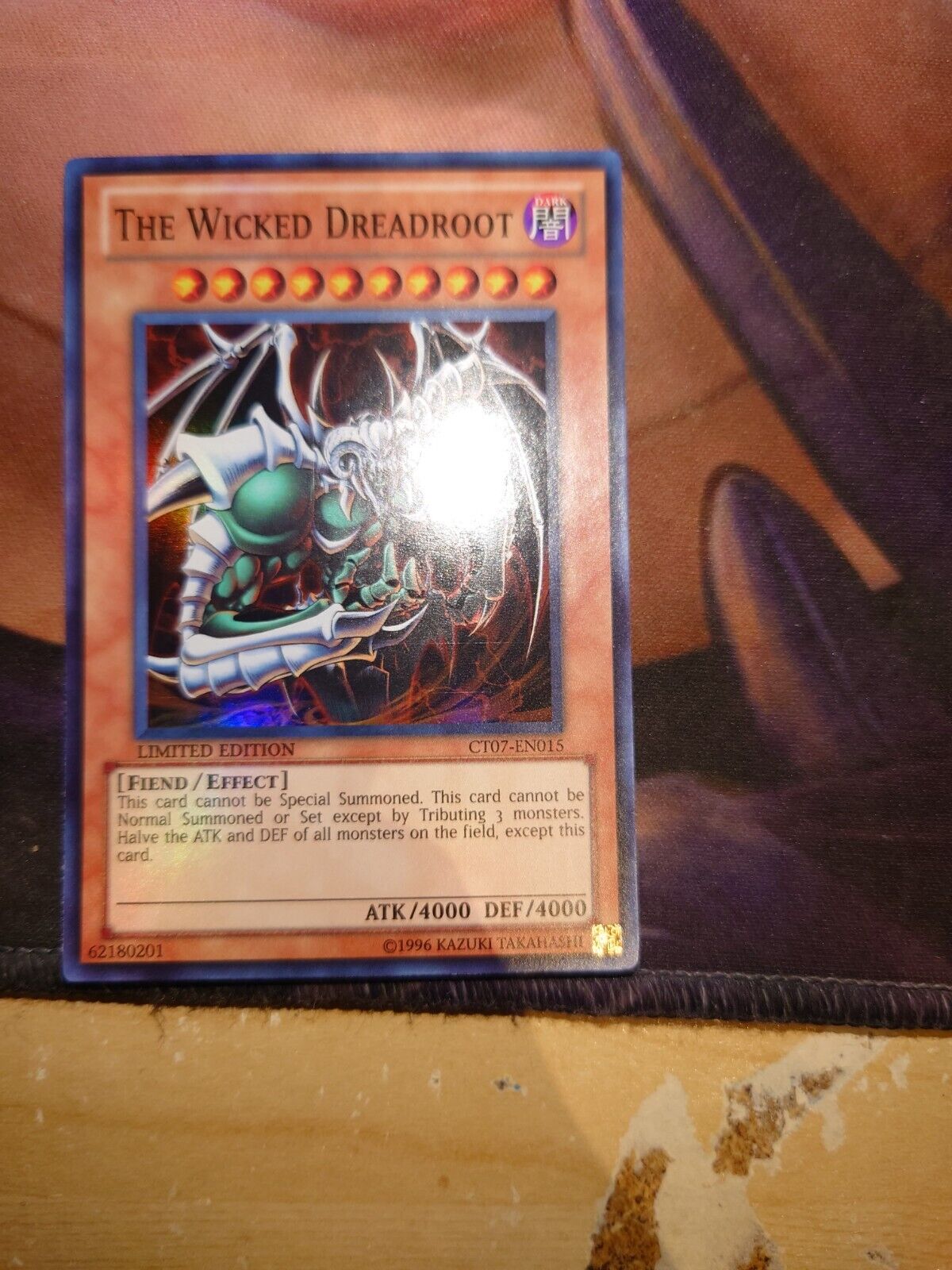 CT07-EN015  The Wicked Dreadroot Super Rare Limited Edition Yugioh Card