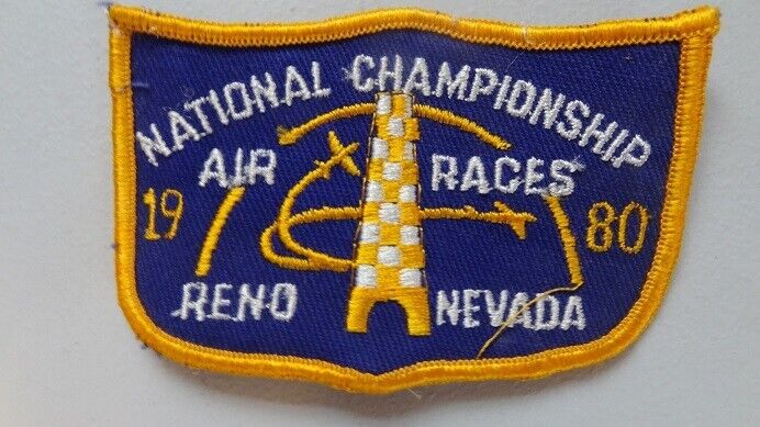 RENO NATIONAL CHAMPIONSHIP AIR RACES 1980 OFFICIAL PATCH - MINT - NEW