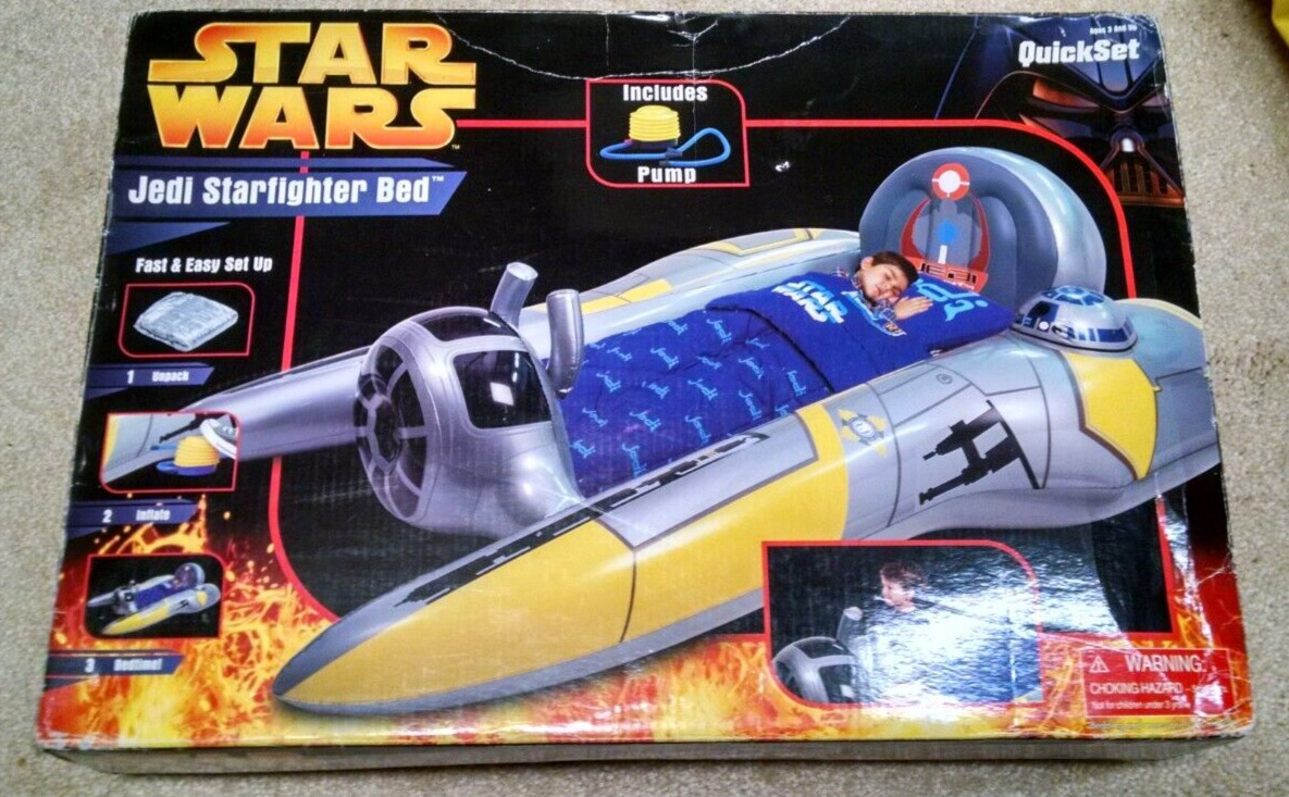 Star Wars 2005 Jedi Starfighter Inflatable Bed w/Sleeping Area & Pilot Controls
