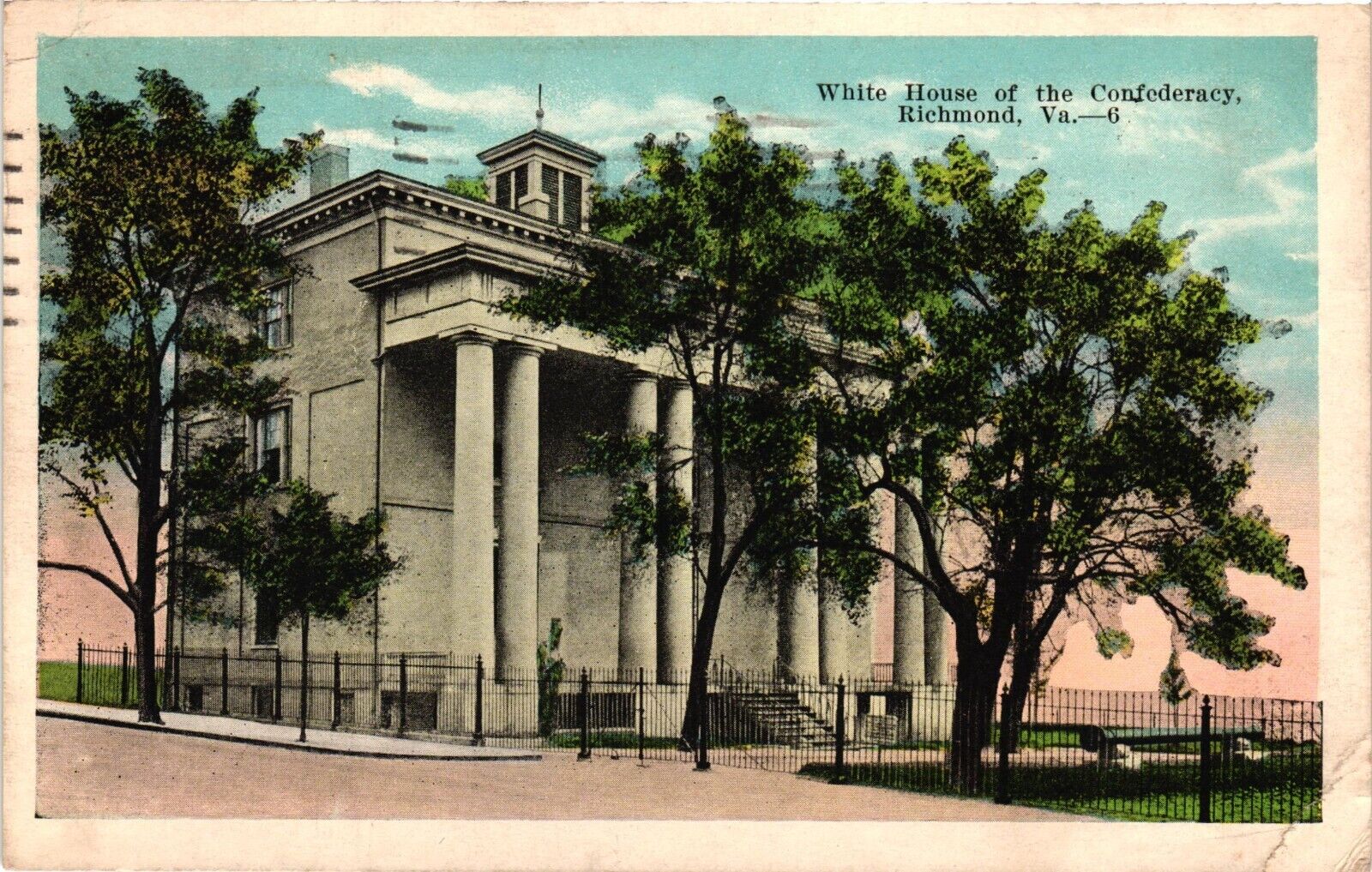 Vintage Postcard - 1927 White House Of The Confederacy Richmond Virginia VA