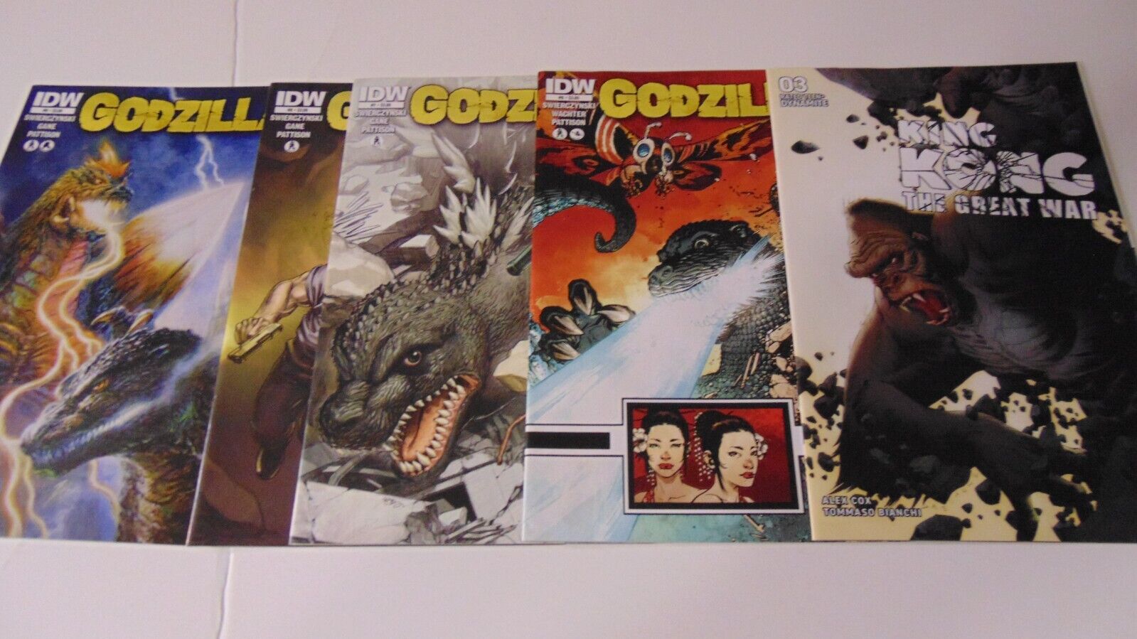 IDW Godzilla #6 7 8 9 (2012) + KING KONG DYNAMITE #3 (2022) LOT OF 5 EPIC COVER