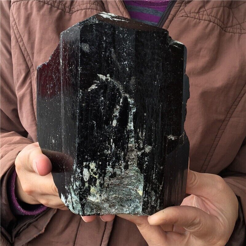 2730g Natural black Tourmaline Quartz Crystal Original #A84