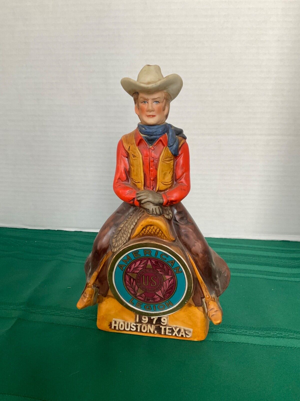 Houston, Texas 1979 American Legion Convention Souvenir Cowboy Decanter 