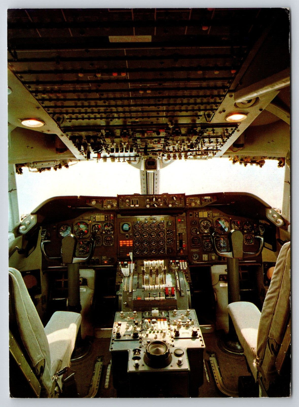 Japan Air Lines Postcard B-747 Aircraft Airlines Cockpit View 747 Airplane
