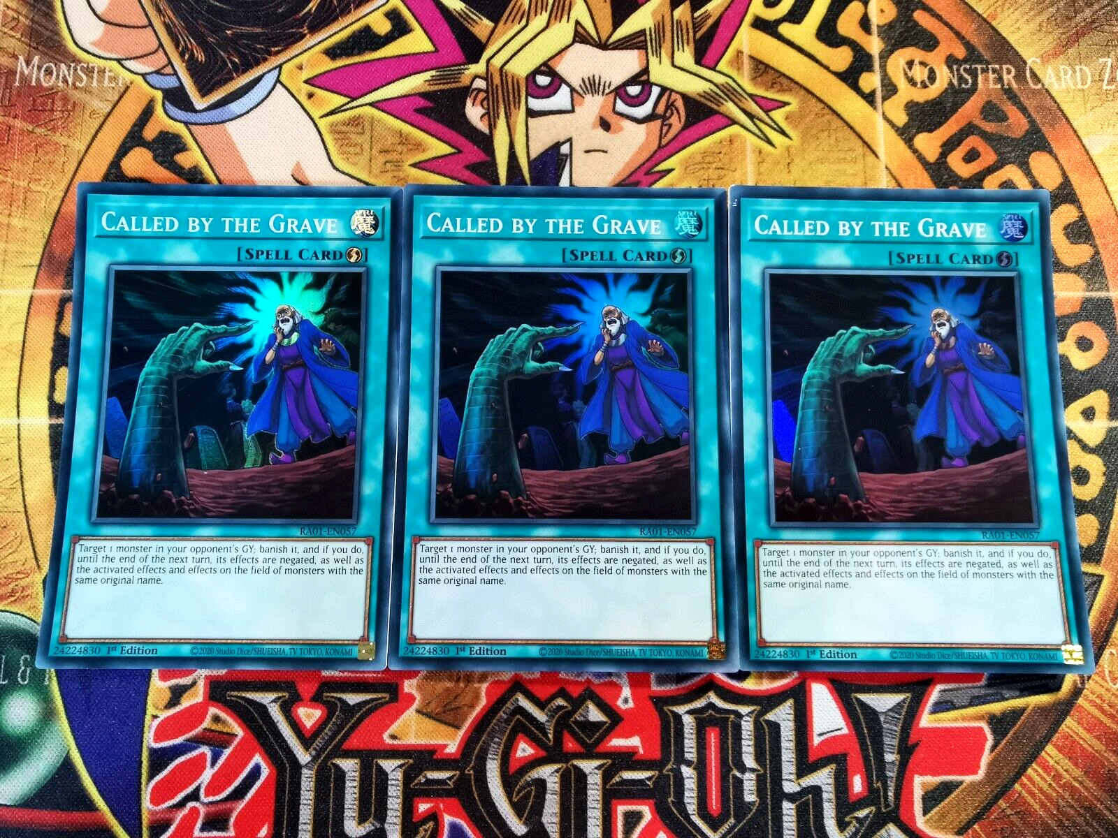 3 x Called By the Grave ra01-en057 1st Edition (NEW) Super Rare Yu-Gi-Oh