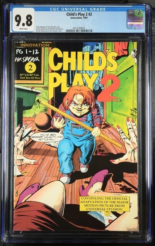Child's Play 2 #2 CGC 9.8 NM/M 2nd App of Chucky in Comics VHTF Innovation 1991