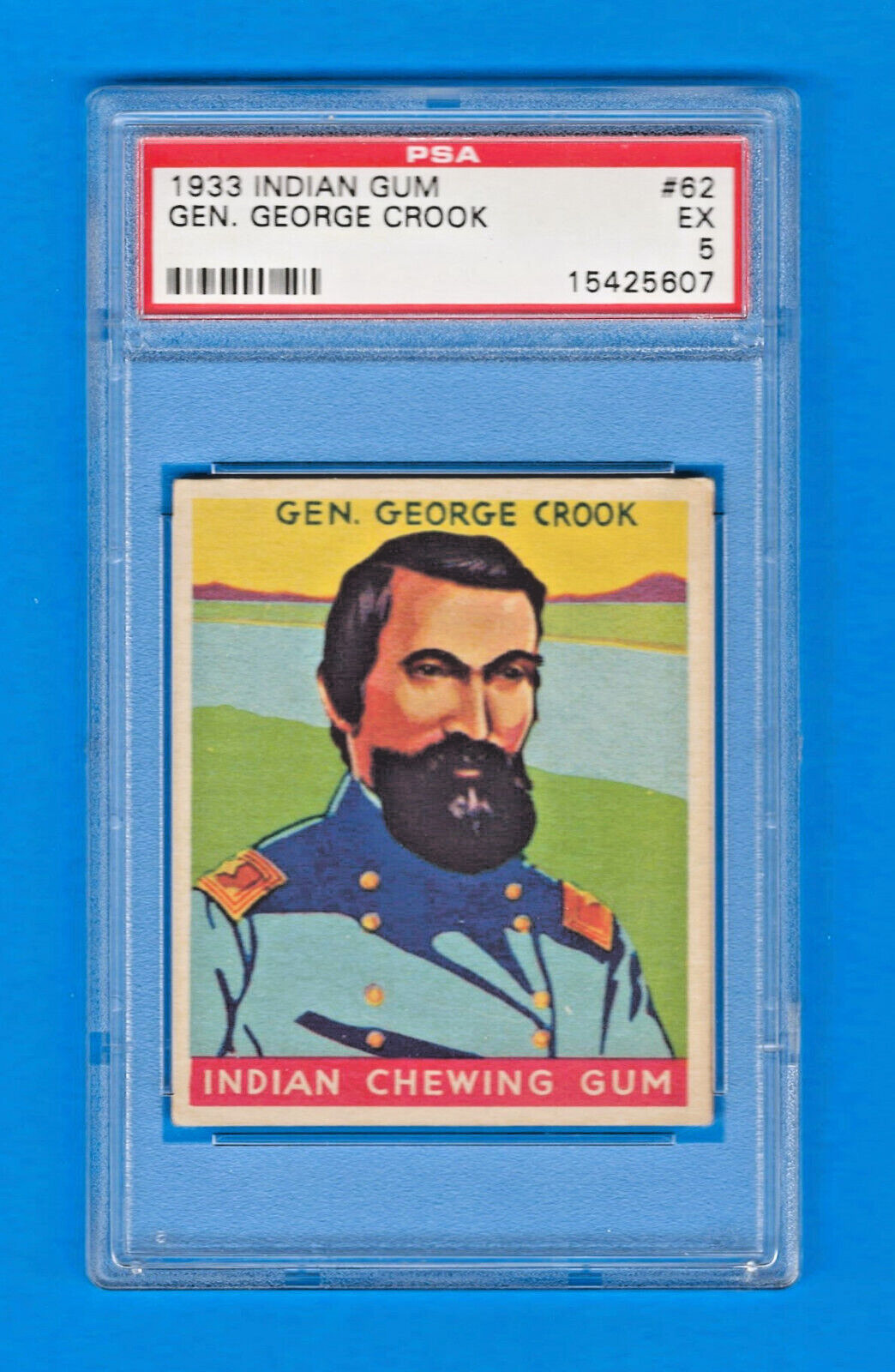 1933 R73 Goudey Indian Gum Card #62 - GEN. GEORGE CROOK - Series 96 - PSA 5 - EX