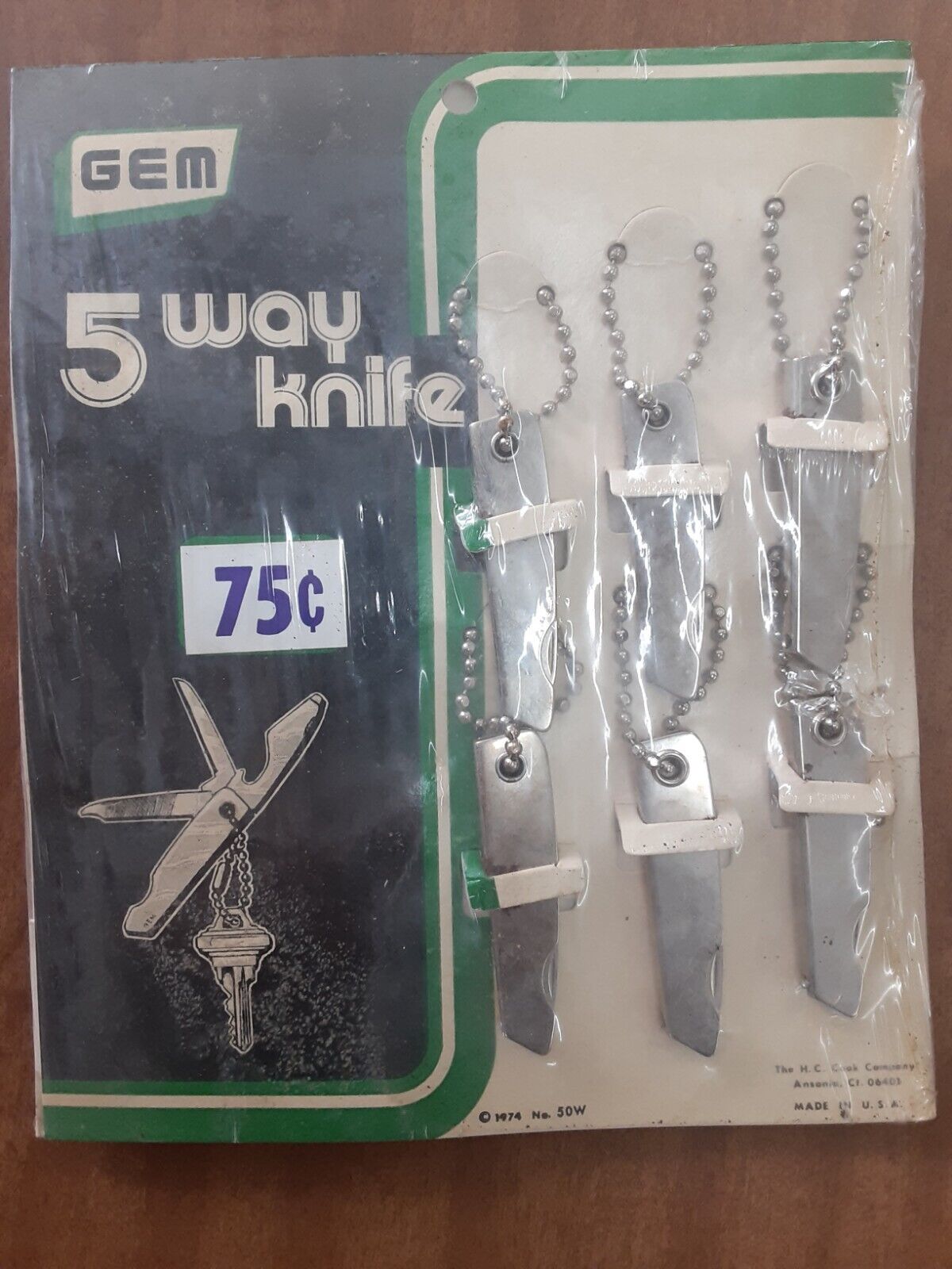 Vintage Pocket Knife, Keychain Store Display, Nos
