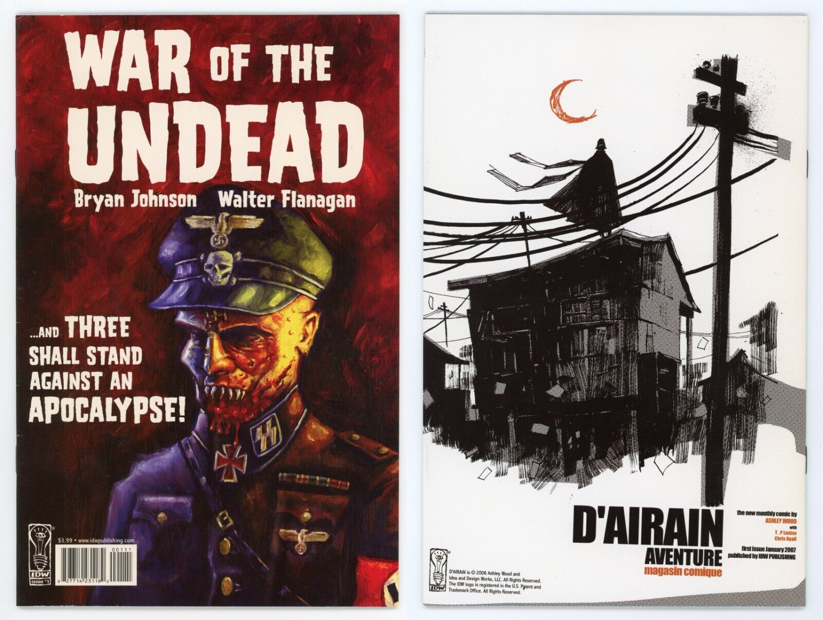 War of the Undead #1 (VF/NM 9.0) Nazi Zombie War Horror Ashley Wood Cvr 2012 IDW