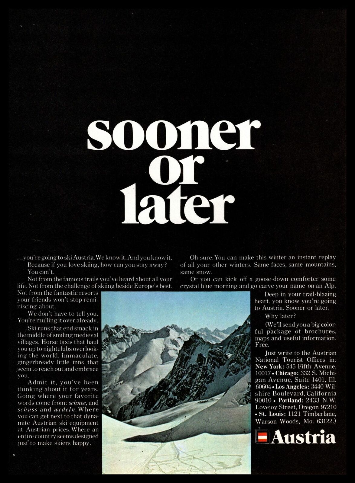 1972 Austrian National Tourist Office Alpine Ski Trip \