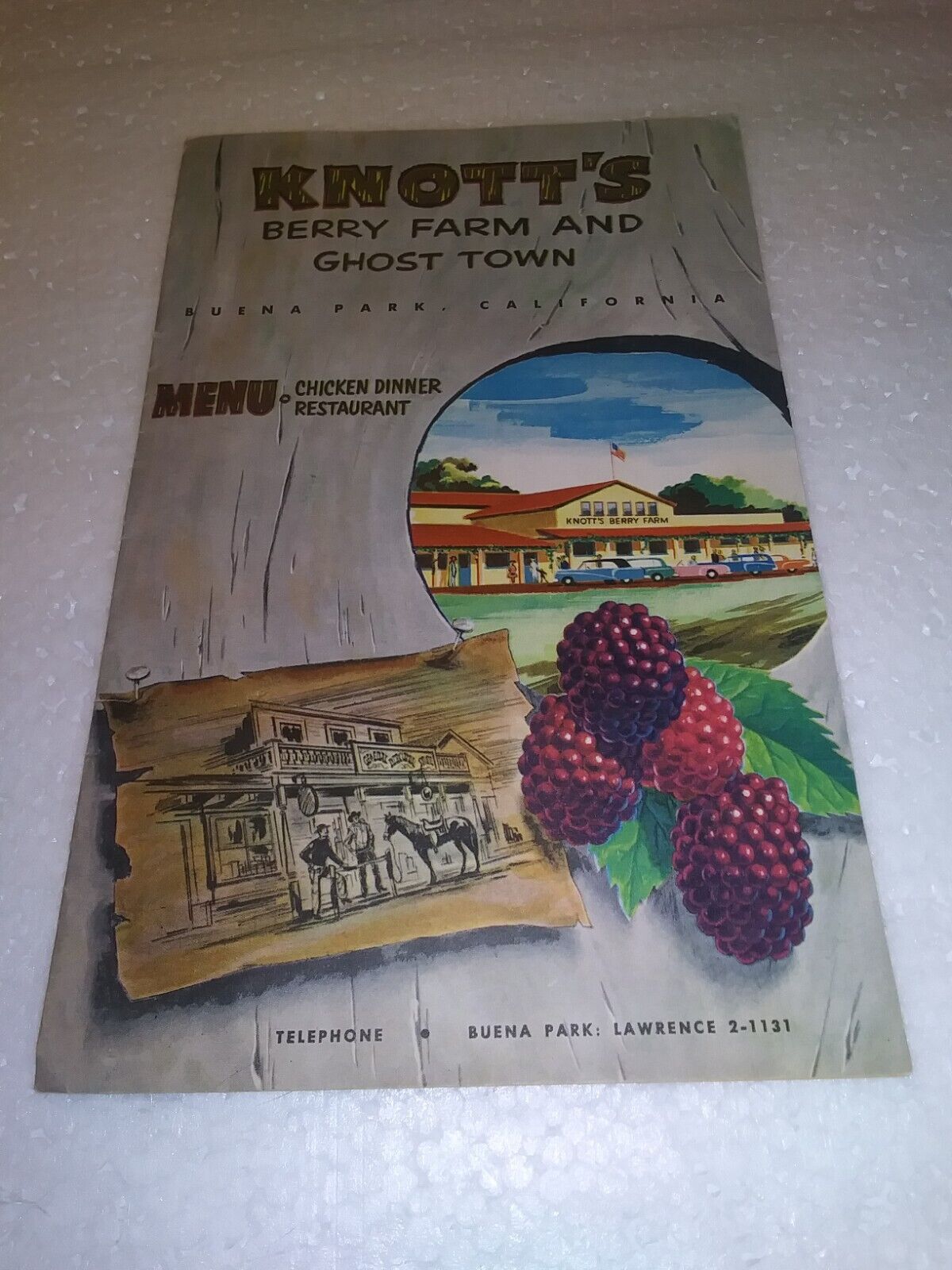 Knott\'s Berry Farm And Ghost Town Buena Park CA Chicken Dinner Restaurant Menu