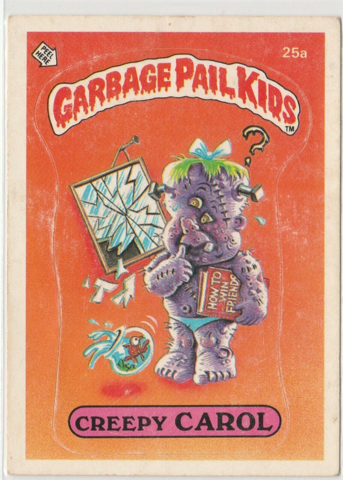 Garbage Pail Kids GPK Creepy Carol glossy back OS1 1985 Original Series 1