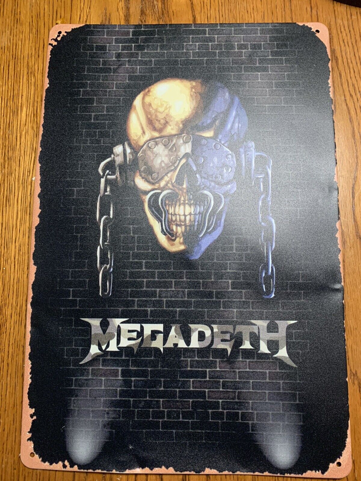 Megadeath Heavy Metal/Rock Tin Metal Sign Man Cave Garage Art Band Music