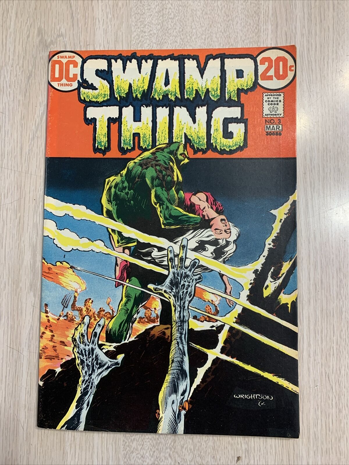 SWAMP THING 3 VF 1973 WRIGHTSON ART FIRST PATCHWORK MAN