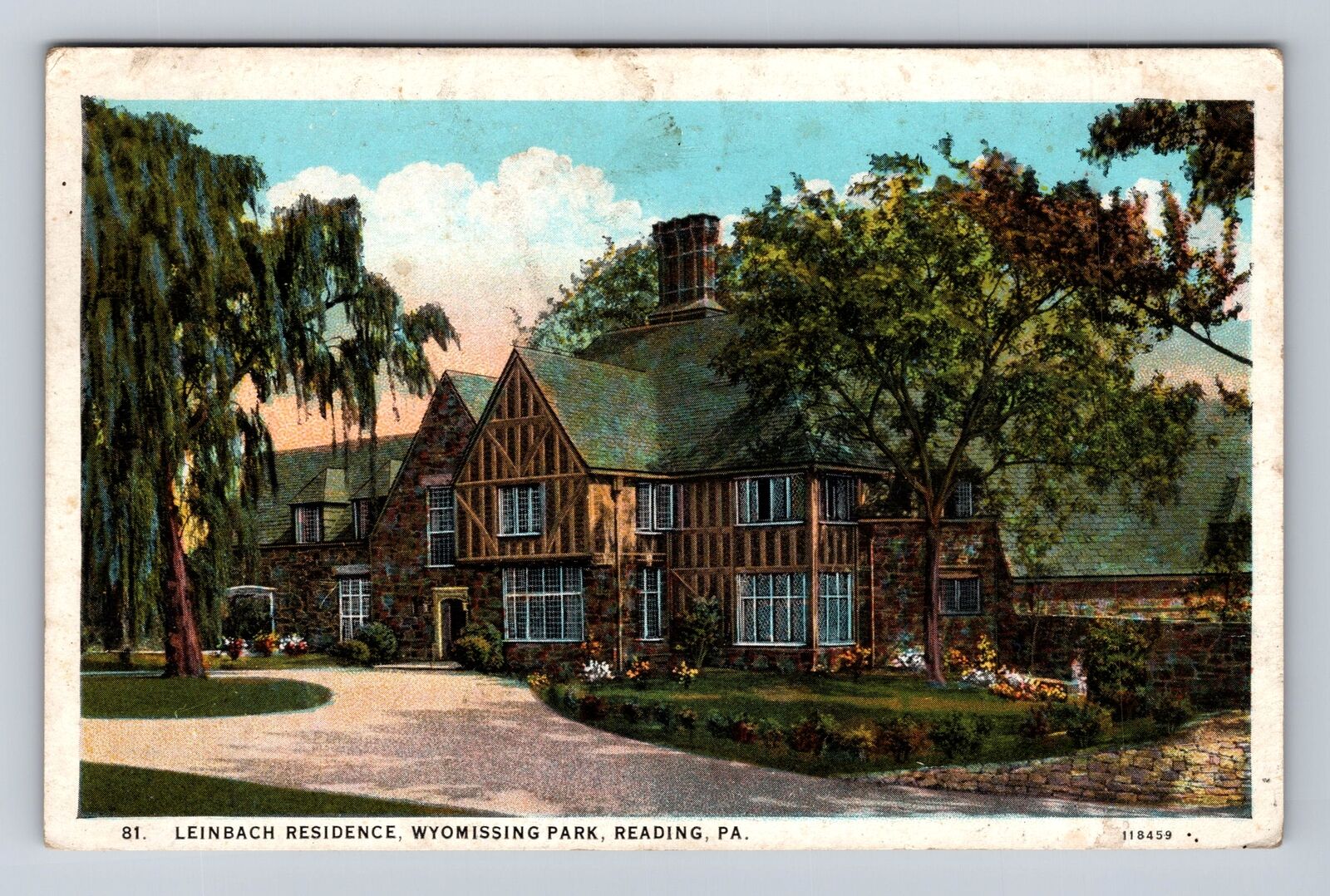Reading PA-Pennsylvania, Leinbach Residence, Wyomissing Park Vintage Postcard