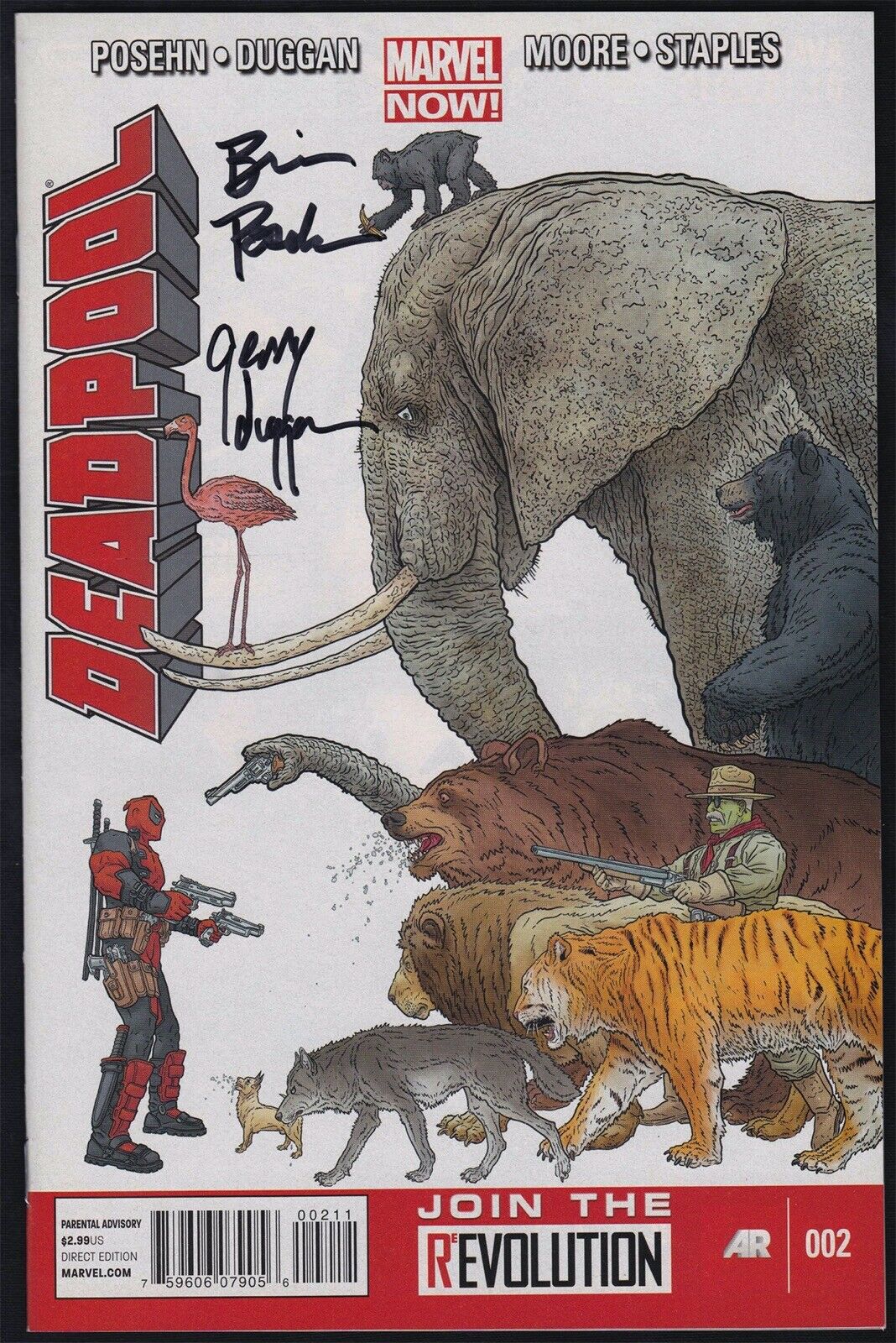 Marvel Comics DEADPOOL #2 (Vol 4) 2012 Signed by Posehn and Duggan NM