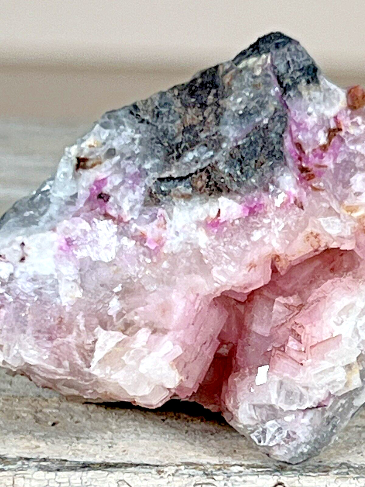 Pink Cobaltoan Calcite Crystal Mineral from Morocco   44   grams