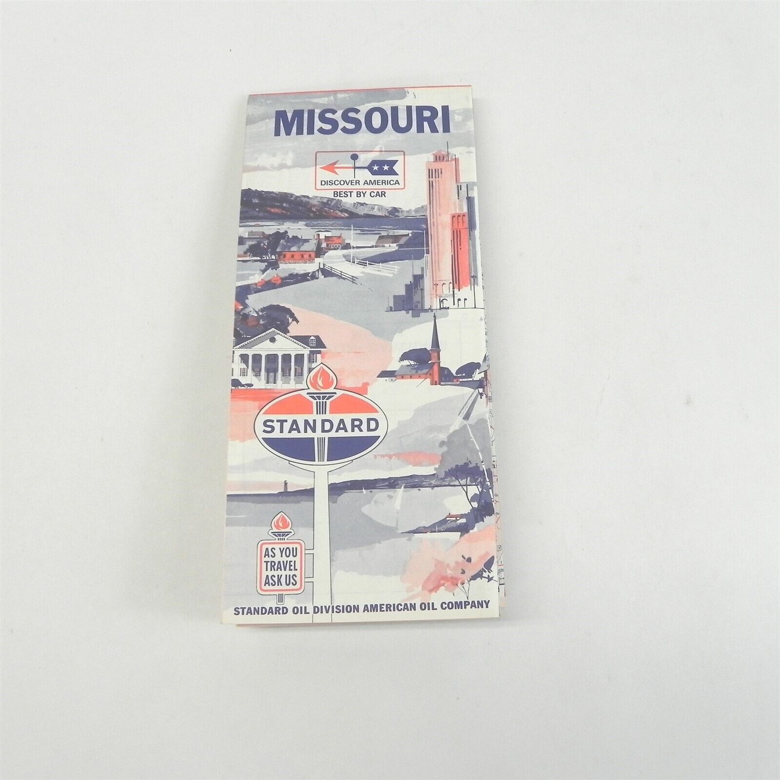 VINTAGE 1966 STANDARD OIL COMPANY TRAVEL TOURING MAP OF MISSOURI 18\